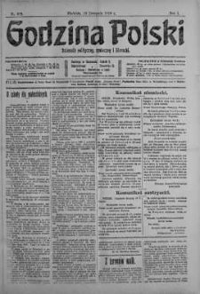 Godzina Polski : dziennik polityczny, społeczny i literacki 19 listopad 1916 nr 322