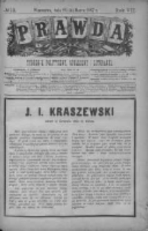 Prawda. Tygodnik polityczny, społeczny i literacki 1887, Nr 13