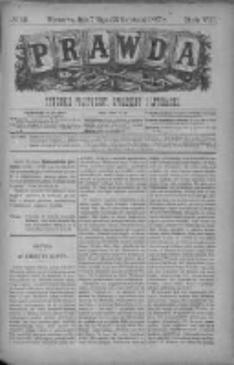 Prawda. Tygodnik polityczny, społeczny i literacki 1887, Nr 19