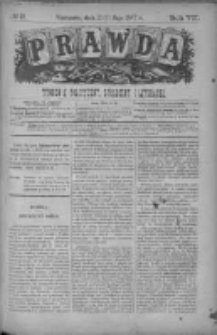Prawda. Tygodnik polityczny, społeczny i literacki 1887, Nr 21