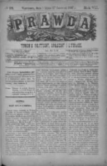 Prawda. Tygodnik polityczny, społeczny i literacki 1887, Nr 28