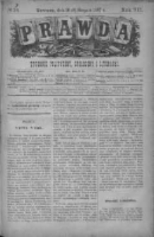 Prawda. Tygodnik polityczny, społeczny i literacki 1887, Nr 34