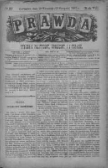 Prawda. Tygodnik polityczny, społeczny i literacki 1887, Nr 37
