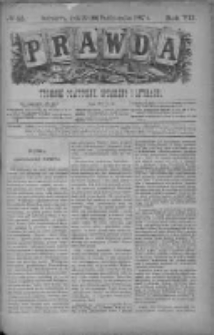 Prawda. Tygodnik polityczny, społeczny i literacki 1887, Nr 43