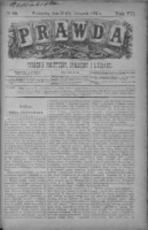 Prawda. Tygodnik polityczny, społeczny i literacki 1887, Nr 48