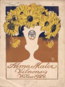 Alma Mater Vilnensis. Czasopismo akademickie 1922, z. 1