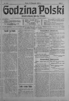 Godzina Polski : dziennik polityczny, społeczny i literacki 24 listopad 1916 nr 327