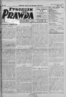 Tygodnik Prawda 22 wrzesień 1929 nr 38