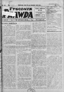 Tygodnik Prawda 29 wrzesień 1929 nr 39