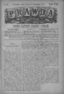 Prawda. Tygodnik polityczny, społeczny i literacki 1888, Nr 18