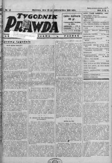 Tygodnik Prawda 20 październik 1929 nr 42
