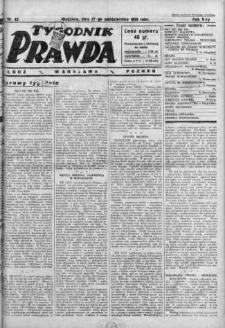 Tygodnik Prawda 27 październik 1929 nr 43