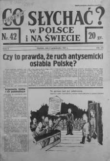 Co słychać w Polsce i na Świecie 17 październik 1937 nr 42