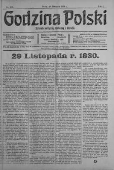 Godzina Polski : dziennik polityczny, społeczny i literacki 29 listopad 1916 nr 332