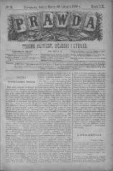 Prawda. Tygodnik polityczny, społeczny i literacki 1889, Nr 9
