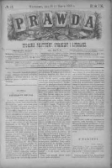 Prawda. Tygodnik polityczny, społeczny i literacki 1889, Nr 11