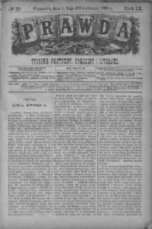 Prawda. Tygodnik polityczny, społeczny i literacki 1889, Nr 19