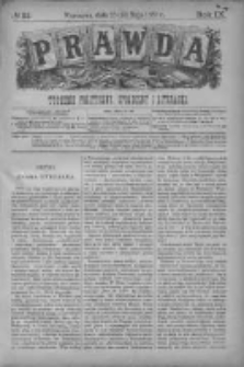 Prawda. Tygodnik polityczny, społeczny i literacki 1889, Nr 21