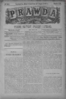 Prawda. Tygodnik polityczny, społeczny i literacki 1889, Nr 23