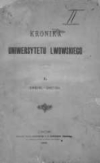 Kronika Uniwersytetu Lwowskiego 1894, 1895-1897, 1898