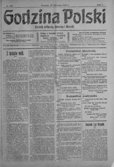 Godzina Polski : dziennik polityczny, społeczny i literacki 30 listopad 1916 nr 333
