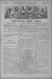Prawda. Tygodnik polityczny, społeczny i literacki 1889, Nr 33