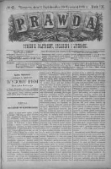 Prawda. Tygodnik polityczny, społeczny i literacki 1889, Nr 41