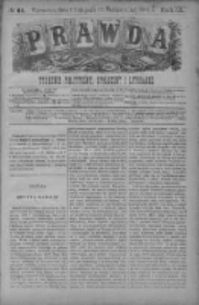 Prawda. Tygodnik polityczny, społeczny i literacki 1889, Nr 44