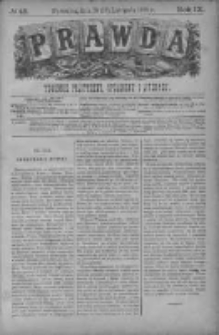 Prawda. Tygodnik polityczny, społeczny i literacki 1889, Nr 48