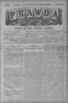 Prawda. Tygodnik polityczny, społeczny i literacki 1889, Nr 49