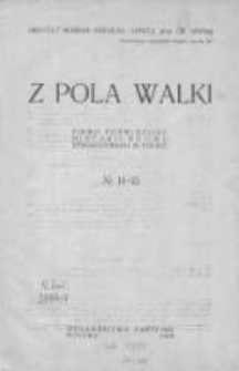 Z Pola Walki. Organ Polskiej Komisji Histpartu CK WKP (b) 1933, Nr 14/15