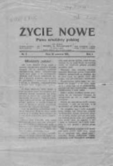 Życie Nowe. Pismo młodzieży polskiej 1915, Rok I, Nr 1