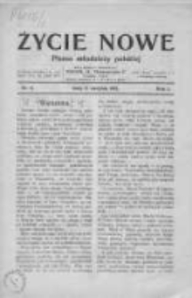Życie Nowe. Pismo młodzieży polskiej 1915, Rok I, Nr 6