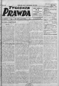 Tygodnik Prawda 1 grudzień 1929 nr 48