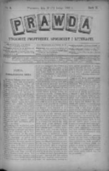 Prawda. Tygodnik polityczny, społeczny i literacki 1890, Nr 8