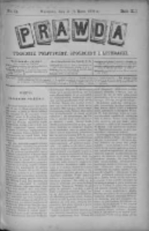 Prawda. Tygodnik polityczny, społeczny i literacki 1890, Nr 11