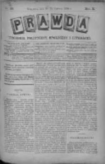 Prawda. Tygodnik polityczny, społeczny i literacki 1890, Nr 26