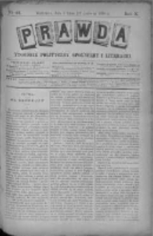 Prawda. Tygodnik polityczny, społeczny i literacki 1890, Nr 27