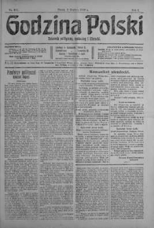 Godzina Polski : dziennik polityczny, społeczny i literacki 8 grudzień 1916 nr 341