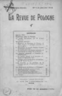 Revue de Pologne, La 1916, Nr 1/2