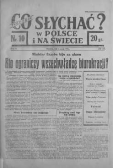 Co słychać w Polsce i na Świecie 5 marzec 1939 nr 10