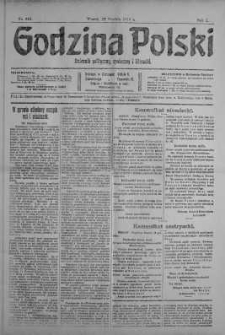 Godzina Polski : dziennik polityczny, społeczny i literacki 12 grudzień 1916 nr 345
