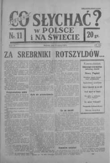 Co słychać w Polsce i na Świecie 12 marzec 1939 nr 11