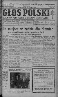 Głos Polski : dziennik polityczny, społeczny i literacki 5 wrzesień 1926 nr 244