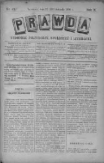 Prawda. Tygodnik polityczny, społeczny i literacki 1890, Nr 47