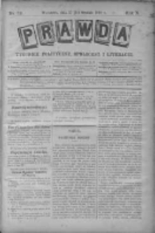 Prawda. Tygodnik polityczny, społeczny i literacki 1890, Nr 52