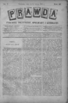 Prawda. Tygodnik polityczny, społeczny i literacki 1891, Nr 7