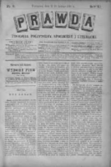 Prawda. Tygodnik polityczny, społeczny i literacki 1891, Nr 8