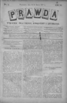 Prawda. Tygodnik polityczny, społeczny i literacki 1891, Nr 11