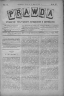 Prawda. Tygodnik polityczny, społeczny i literacki 1891, Nr 12